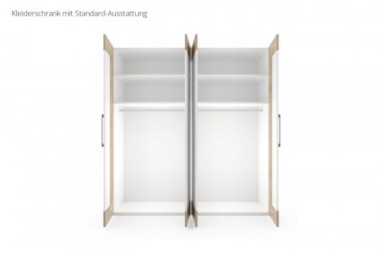cadre.plus von Röhr-Bush - Schrank 4-türig ca. 200 cm breit weiß - Eiche Votan
