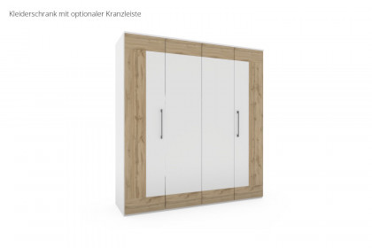 cadre.plus von Röhr-Bush - Schrank 4-türig ca. 200 cm breit weiß - Eiche Votan