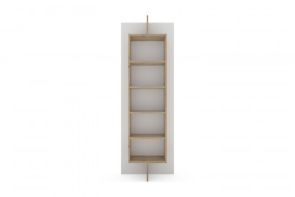 cadre.plus von Röhr-Bush - Regal mit Paneel & 5 Fächern weiß - Eiche Votan