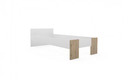 cadre.plus von Röhr-Bush - Liegenbett weiß - Eiche Votan