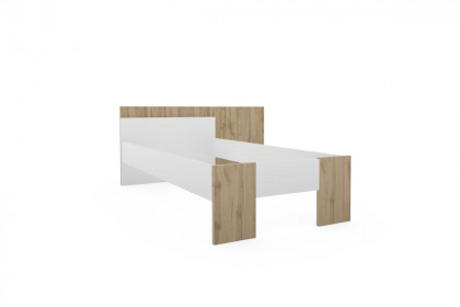 cadre.plus von Röhr-Bush - Liegenbett weiß - Eiche Votan