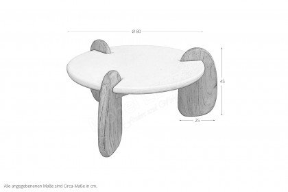 Holvik von SIT Möbel - Couchtisch mit Kalkputz/ Akazienholz
