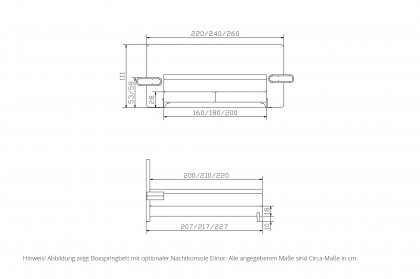 Comfort von Hasena - Boxspringbett Clara sage
