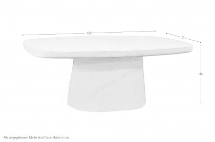 Holvik von SIT Möbel - Couchtisch Kalkputz, weiß