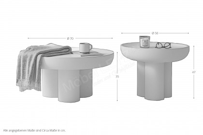 Holvik von SIT Möbel - Couchtisch-Set mit je 3 Sockelfüßen