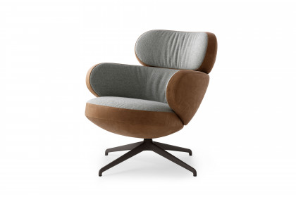 Bibo von Pode - Drehsessel light-grey-cinnamon