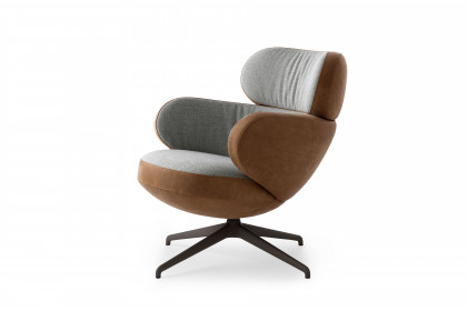 Bibo von Pode - Drehsessel light-grey-cinnamon