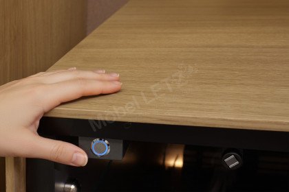 Vinci von LEONARDO Living - Wohnwand Eichenfurnier und Lack grau