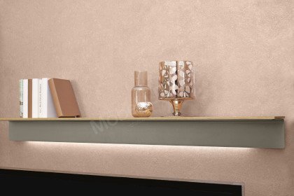 Vinci von LEONARDO Living - Wohnwand Eichenfurnier und Lack grau