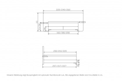 Comfort von Hasena - Boxspringbett Clara beige