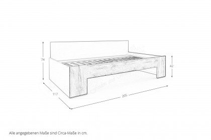 cadre.plus von Röhr-Bush - weißes Bettsofa zum Doppelbett ausziehbar