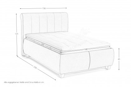 Messina von Oschmann - Polsterbett KT 0276 beige