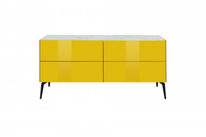 Colors von Mäusbacher - Lowboard 022-WP Glas goldgelb mit Metallfüßen