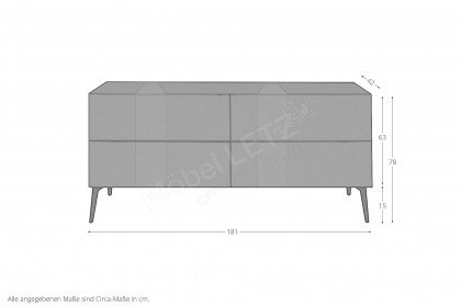 Colors von Mäusbacher - Lowboard 022-WP schwarz mit Metallfüßen
