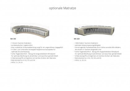 Messina von Oschmann - Polsterbett KT 0276 silver