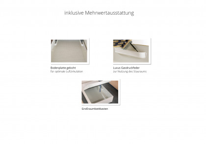 Messina von Oschmann - Polsterbett KT 0276 denim