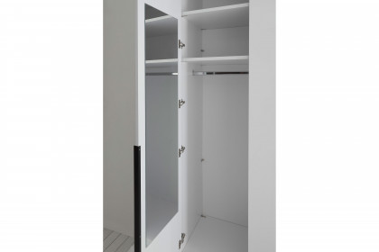 Camoleo von SchlafKONTOR - Kleiderschrank ALL IN 6-türig weiß Hochglanz