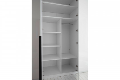 Camoleo von SchlafKONTOR - Kleiderschrank ALL IN 6-türig weiß Hochglanz