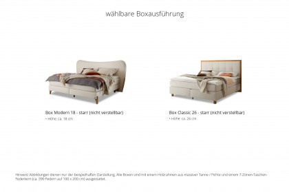 Comfort von Hasena - Boxspringbett Lilly taupe
