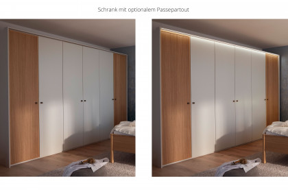 Arola von Schöner Wohnen - Kleiderschrank 300 mit Knopfgriffen