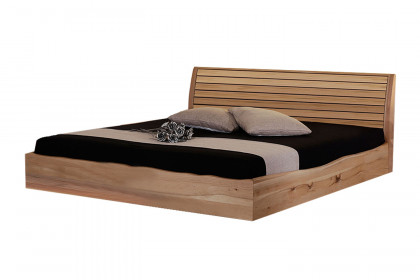 Pilatus von Sprenger Möbel - Holzbett mit Waldkante Sumpfeiche geölt