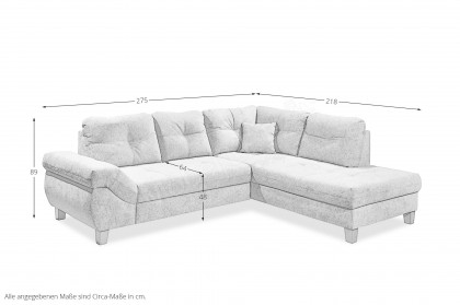 Como von ED-Lifestyle - Ecksofa rechts stone