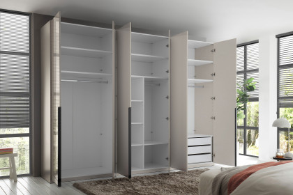 Camoleo von SchlafKONTOR - Kleiderschrank kaschmir mit Komplett-Ausstattung