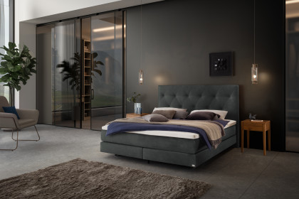 Comfort von Hasena - Boxspringbett Lilly carbon