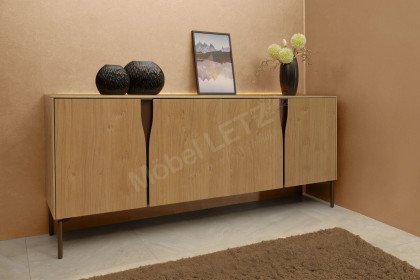 Vinci von LEONARDO Living - Sideboard in Asteiche mit Designfüßen in Bronze