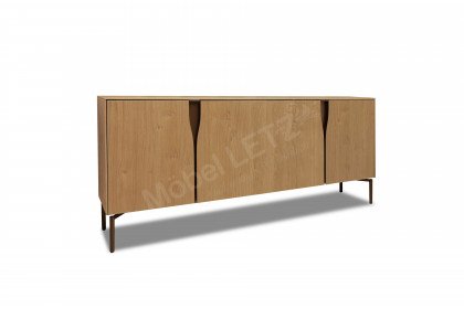 Vinci von LEONARDO Living - Sideboard in Asteiche mit Designfüßen in Bronze