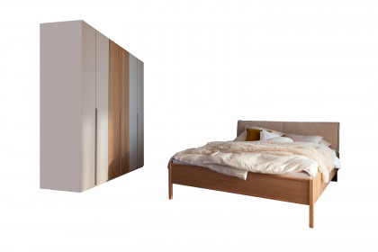 Arola von Schöner Wohnen - Schrank und Bett champagner - Eiche
