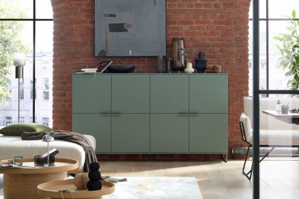 Kara-System von Musterring - Büromöbelkombi in Schiefergrau & Eiche sand