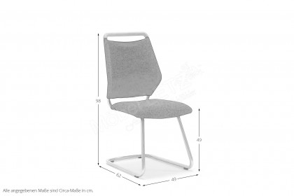 Wave-dining von SCHÖNER WOHNEN - Schwingstuhl in Anthrazit