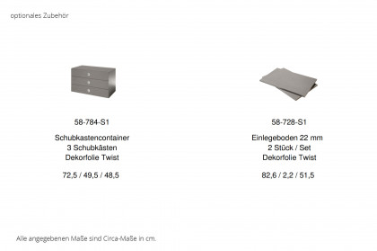 Genomi von SchlafKONTOR - Schwebe-/ Drehtürenschrank Eiche - kaschmir