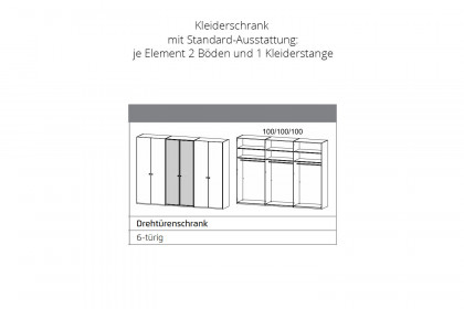 Arola von Schöner Wohnen - Schlafzimmer-Set 4-teilig champagner - Eiche