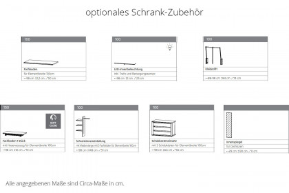 Arola von Schöner Wohnen - Schlafzimmer-Set 4-teilig champagner - Eiche