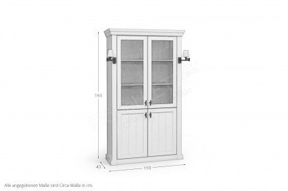 Village von SCHÖNER WOHNEN - Vitrine in Lack weiß