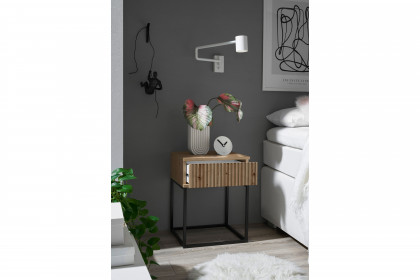 Marle von POL Power - Nachttisch ca. 52 cm hoch Artisan Eiche - Gestell schwarz