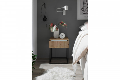 Marle von POL Power - Nachttisch ca. 52 cm hoch Artisan Eiche - Gestell schwarz