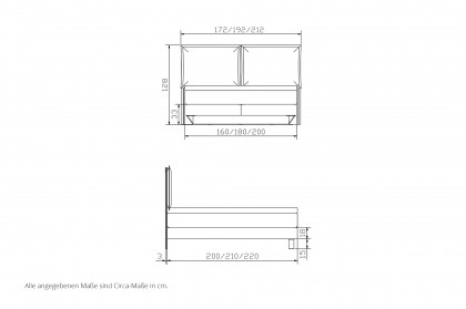 Comfort von Hasena - Boxspringbett Kate onyx