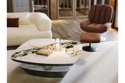 Dolmen von Akante - Couchtisch Keramik Marmoroptik Doro