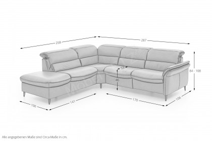 HU-SF25072 von Hukla - Ledergarnitur links kurkuma
