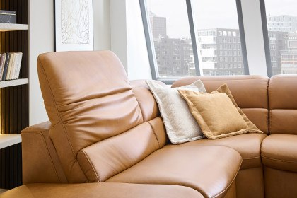 HU-SF25072 von Hukla - Ledergarnitur links kurkuma