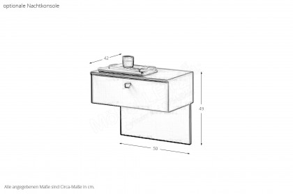 Arola von Schöner Wohnen - Ehebett Eiche mit Polsterkopfteil