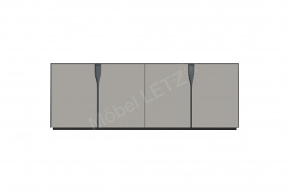 Vinci von LEONARDO Living - Sideboard in Lack grau und anthrazit