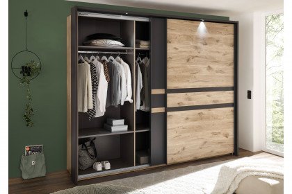 Raven von SchlafKONTOR - Schlafzimmer-Einrichtung Eiche - graphit