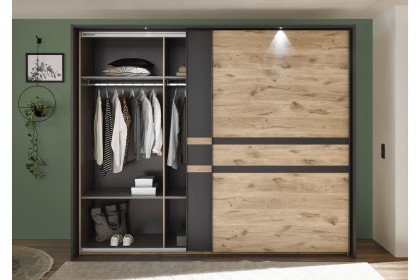 Raven von SchlafKONTOR - Schlafzimmer-Einrichtung Eiche - graphit