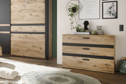 Raven von SchlafKONTOR - Schlafzimmer-Einrichtung Eiche - graphit