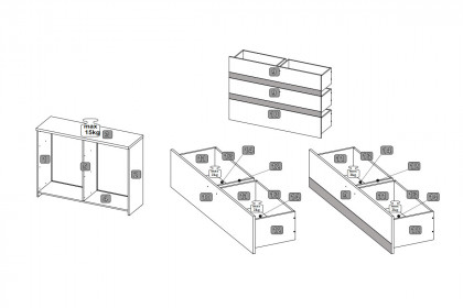 Raven von SchlafKONTOR - Schlafzimmer-Einrichtung Eiche - graphit