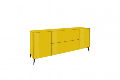 Colors von Mäusbacher - Lowboard 211 Glas goldgelb mit Metallfüßen